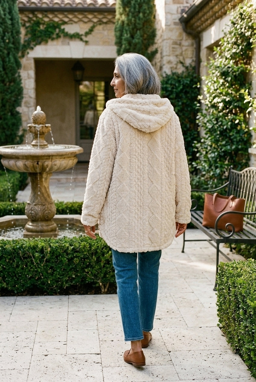 Lodovica Reverie | Oversized Hooded Fleece Cardigan