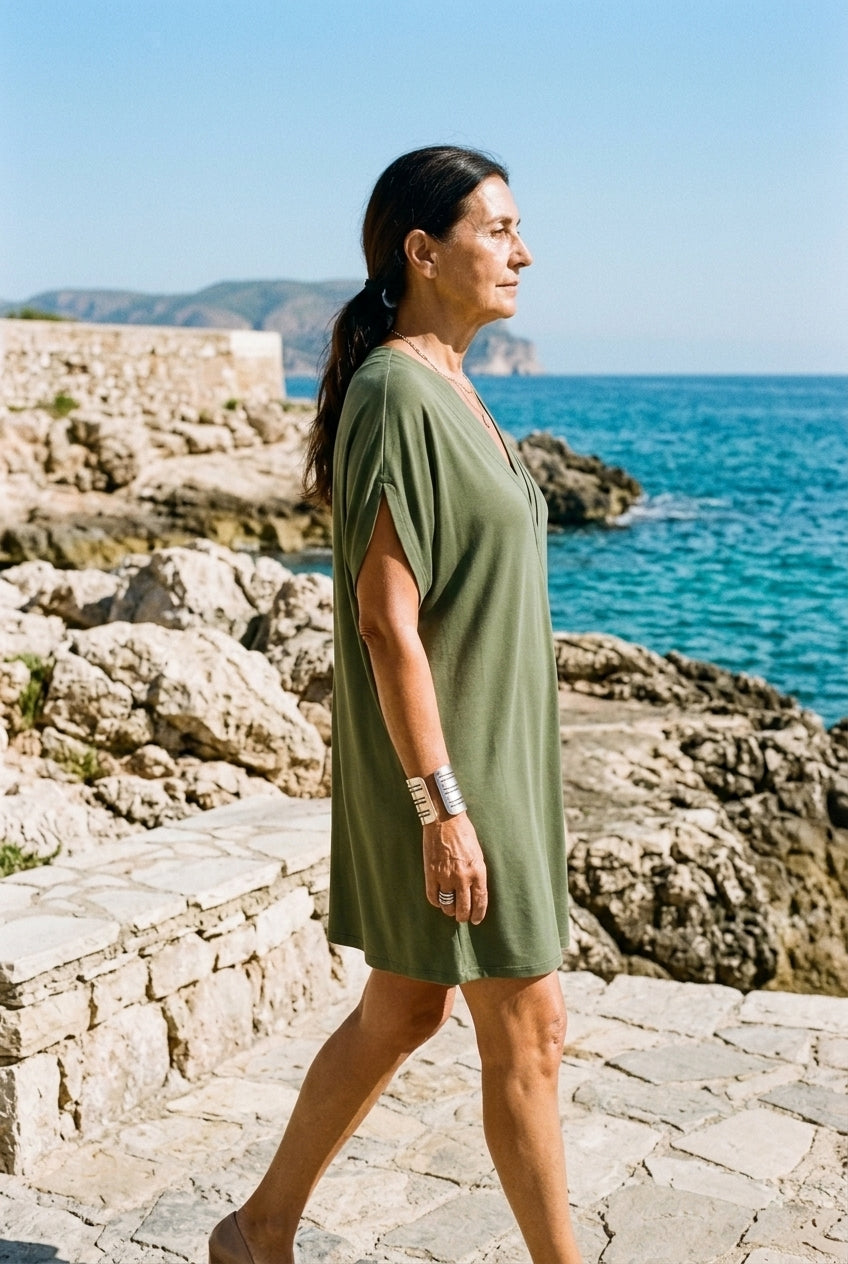 Ondrea | Draped V-Neck Mini Dress