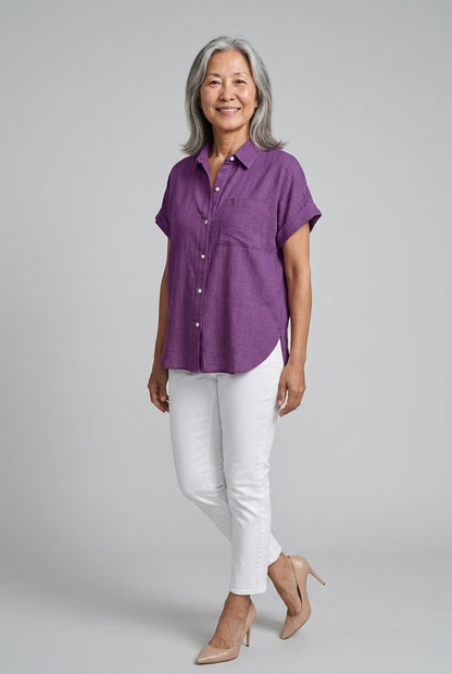Cosima Giselle | Button-Down Short-Sleeve Shirt