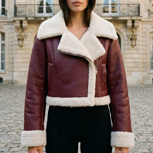 Odina | Cropped Fur-Lined Fleece Jacket