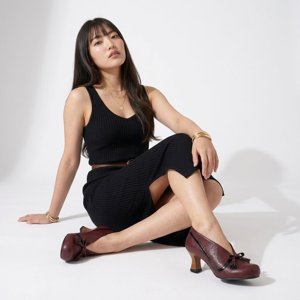 Adaline | Collar Tassel Loafer Pumps
