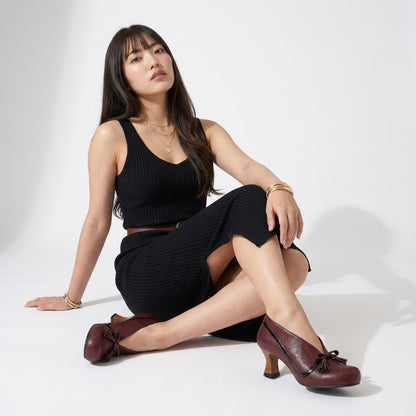 Adaline | Collar Tassel Loafer Pumps