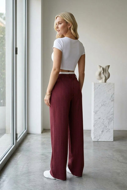 Marta | Striped Wide-Leg Trousers