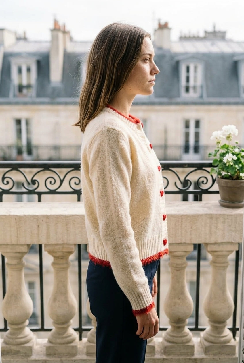 Amya | Retro Splicing Knitted Cardigan