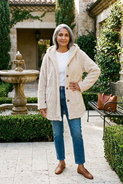 Lodovica Reverie | Oversized Hooded Fleece Cardigan