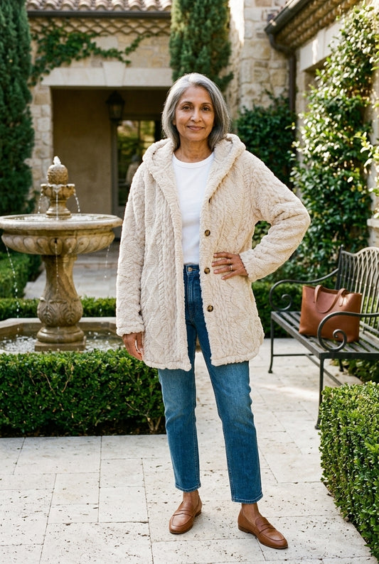 Lodovica Reverie | Oversized Hooded Fleece Cardigan