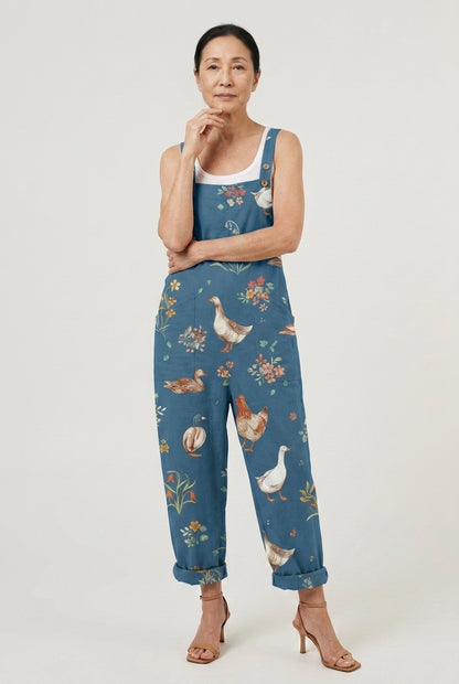 Xaviera | Retro Floral Jumpsuit