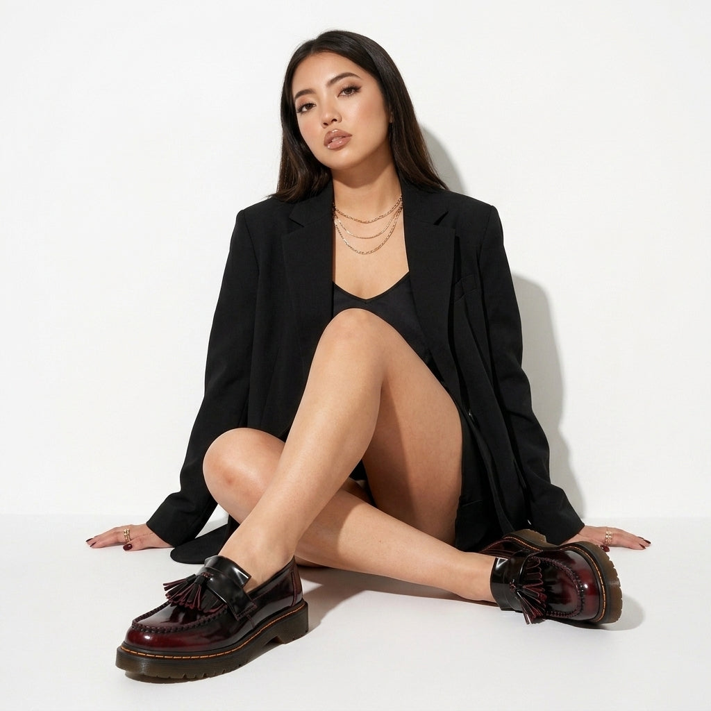 Ophelie | Leather Tassel Loafers
