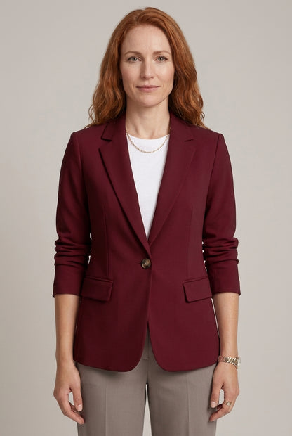 Tailored Blazer for Women, Structured Long-Sleeve Lightweight, for Work, Office, Evening & Everyday Wear