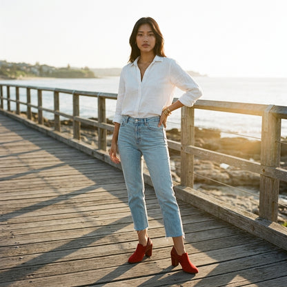 Clarissa | Sculpted Slip-On Block Heel