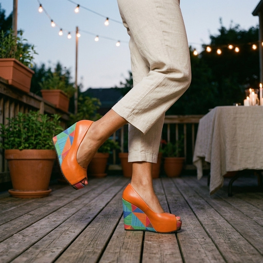 Emilia | Open-Toe Wedge Sandals