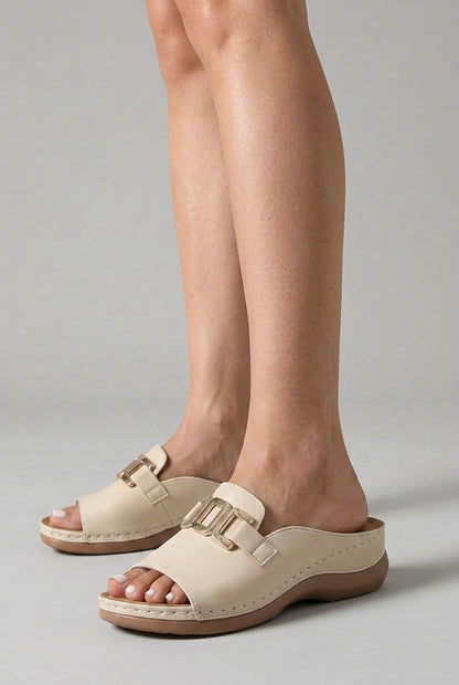 Dominique | Open Toe Wedge Sandal
