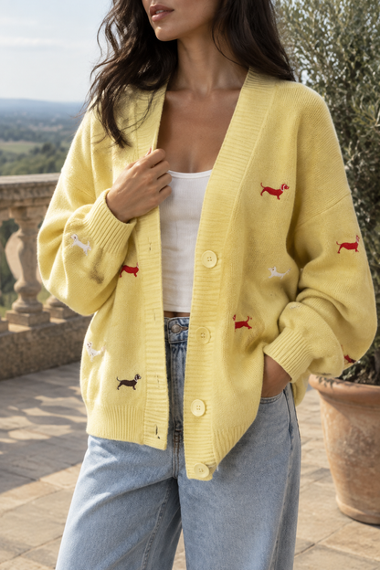 Heddia | Embroidered Knit Cardigan