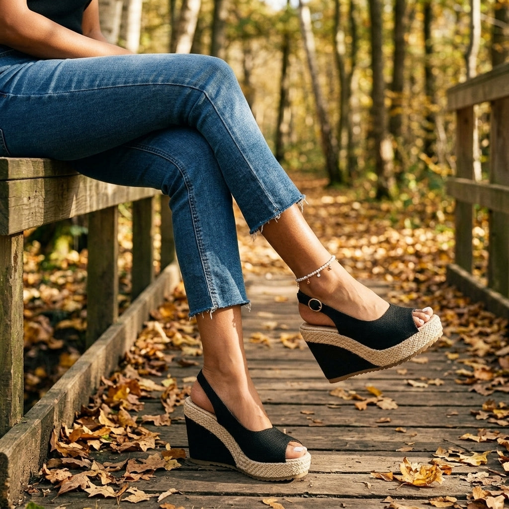Griselda | Canvas Wedge Sandal