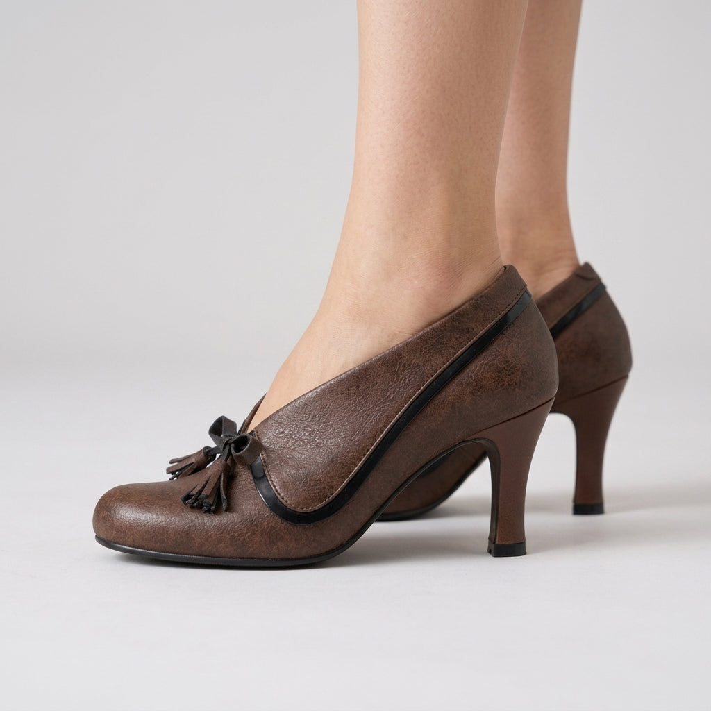 Adaline | Collar Tassel Loafer Pumps