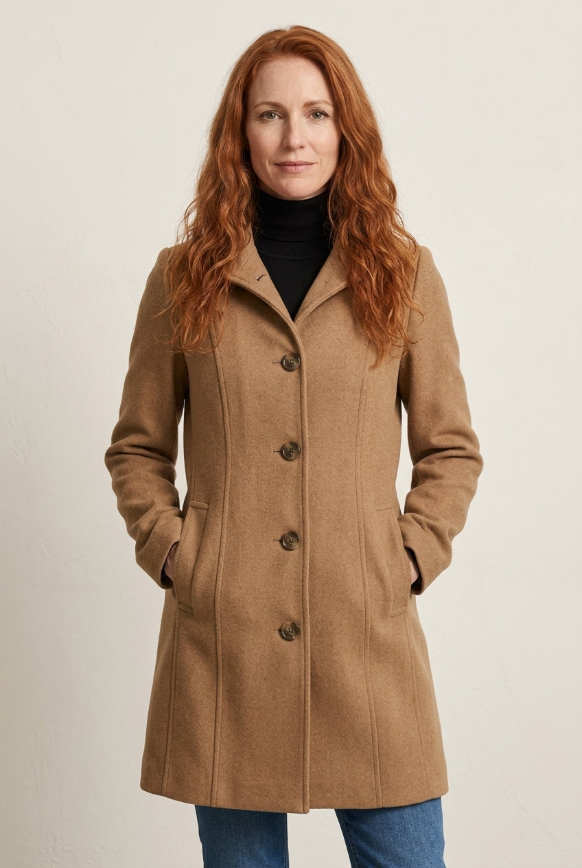 Hana | Women's Flattering Longline Coat with Pockets