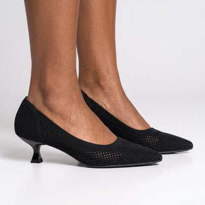 Brontë Arabella | Knit Kitten Heel Pumps