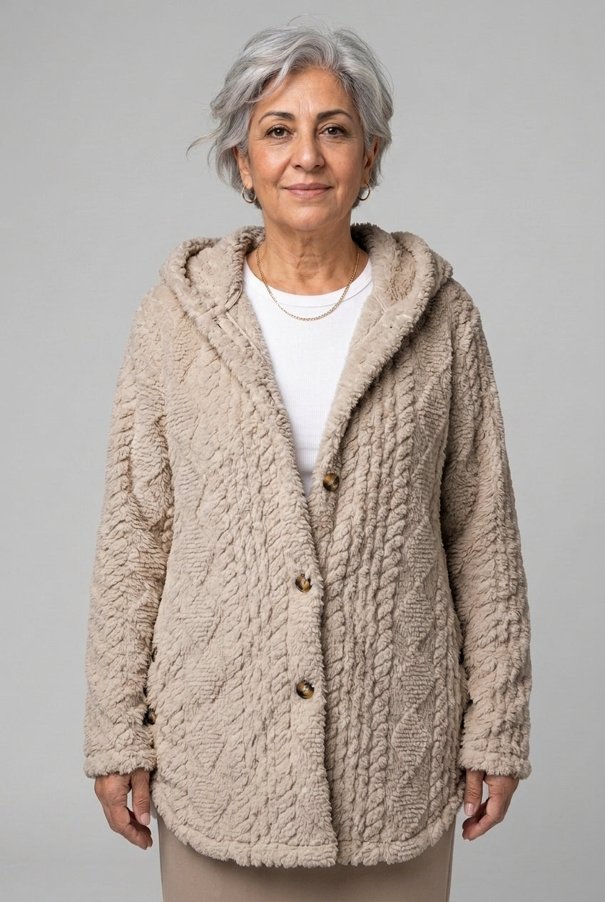 Lodovica Reverie | Oversized Hooded Fleece Cardigan