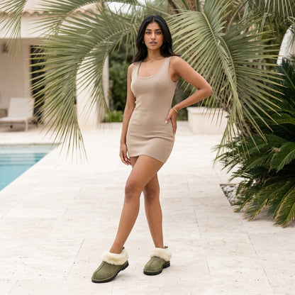 Inka | Flannel Platform Slippers