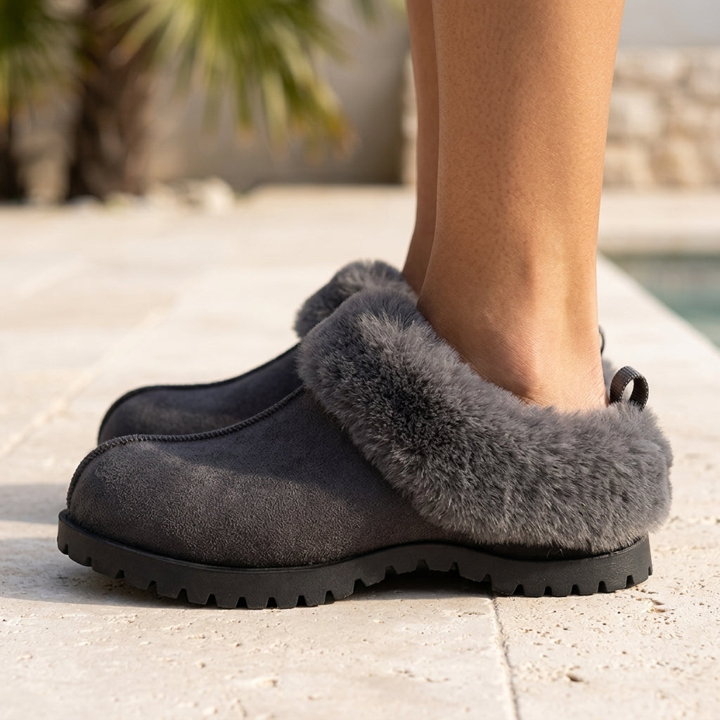 Inka | Flannel Platform Slippers