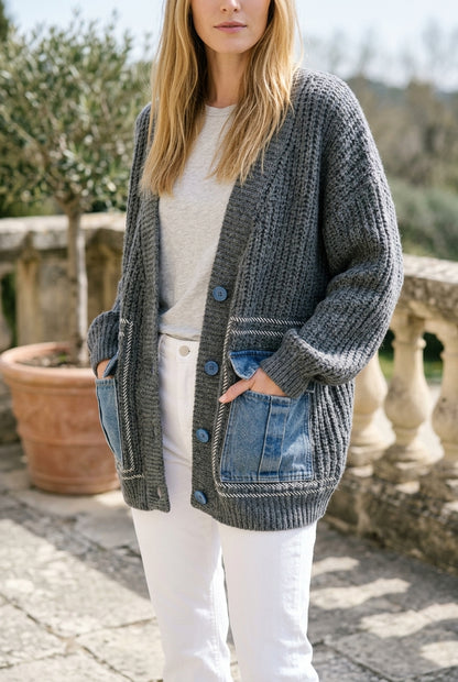 Tuvis | Oversized Printed Cardigan Jacket