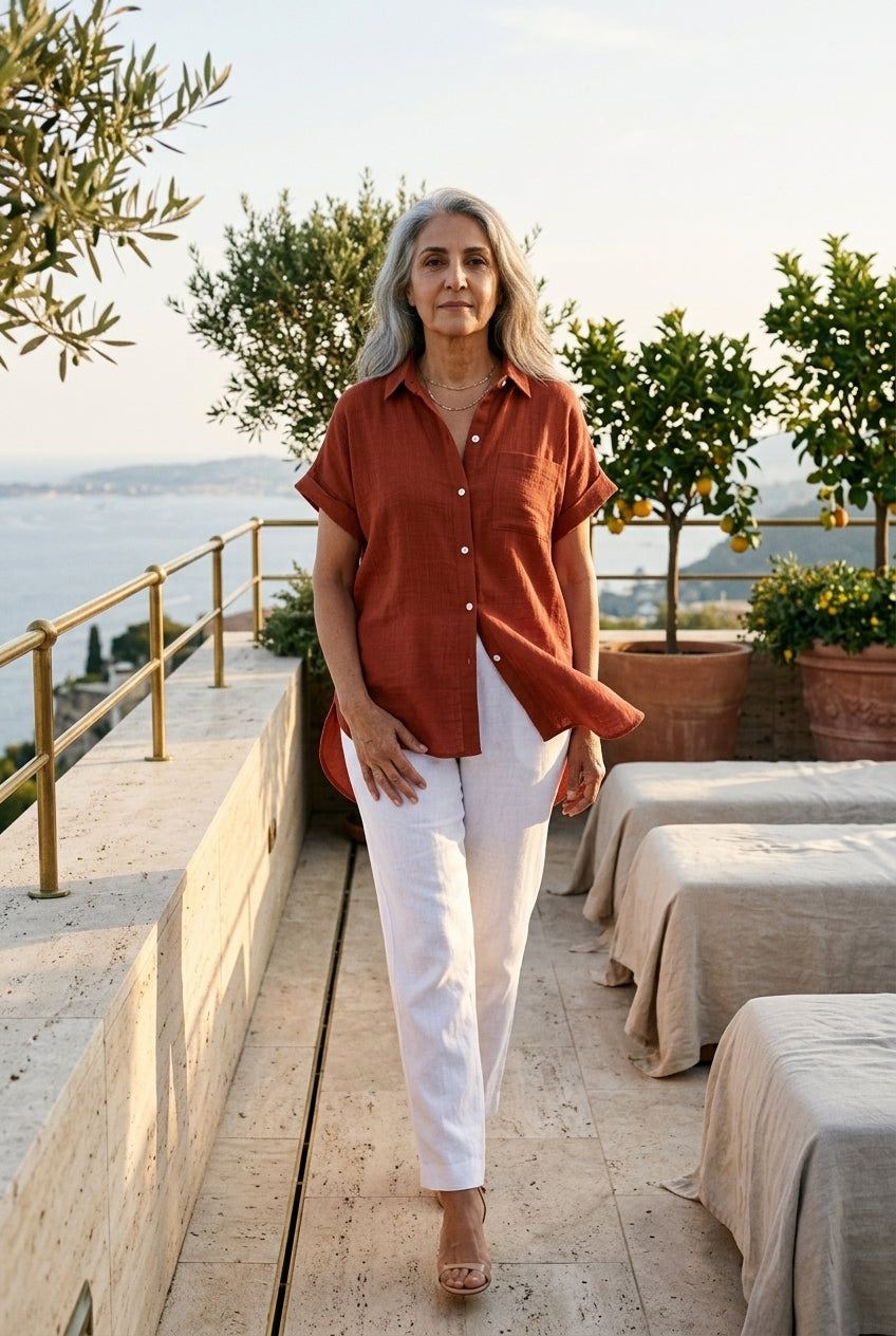 Cosima Giselle | Button-Down Short-Sleeve Shirt