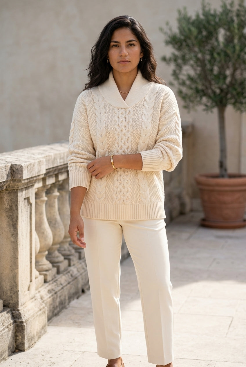 Vadya | Viscose Cotton Turtleneck Pullover