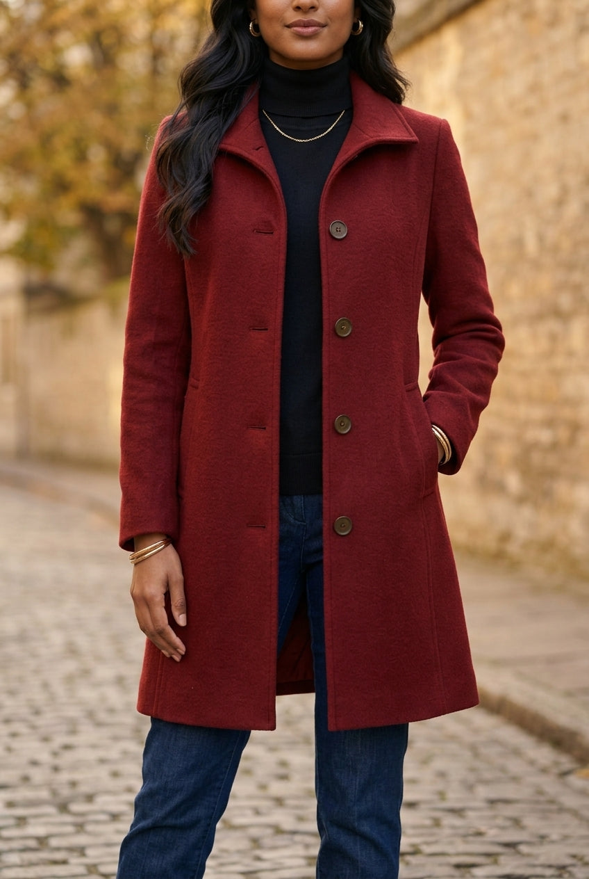 Grear | Button-Front Wool-Blend Coat