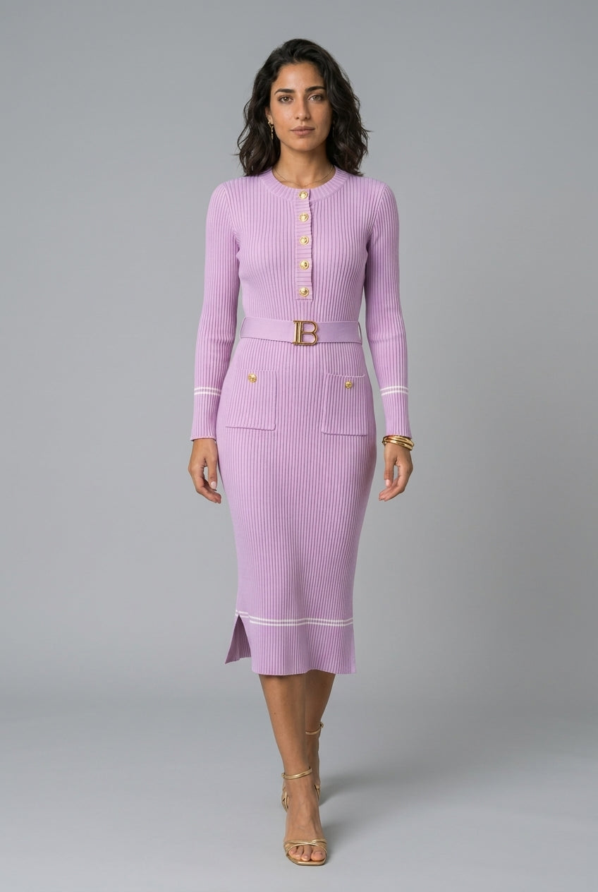 Katja | Knitted Bodycon Midi Dress