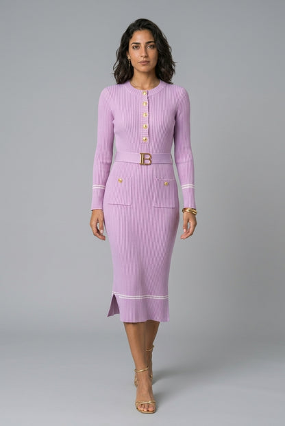 Katja | Knitted Bodycon Midi Dress
