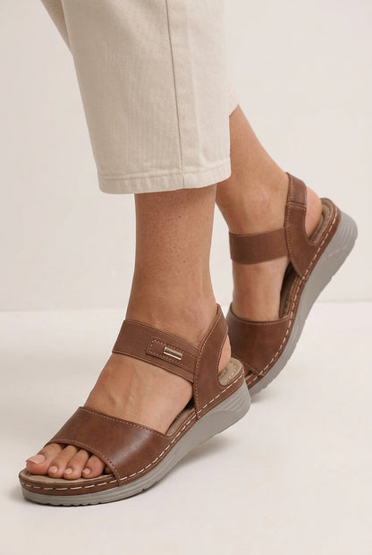 Retro Comfort Everyday Sandals for Women, Cushioned Flexible Casual Slip-On, for Walks, Errands, Holiday & Weekend Wear