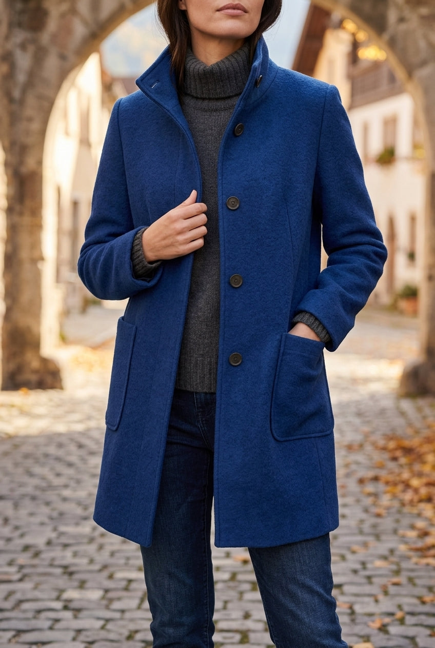 Lea | Stand-Collar Structured Winter Coat