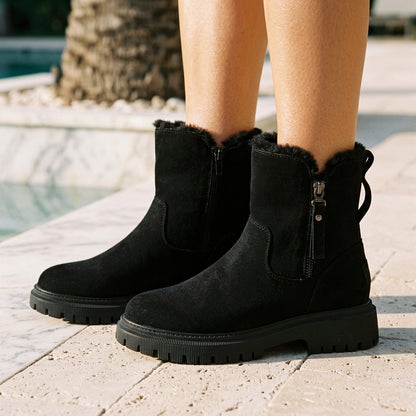 Toril | Leather Ankle Boots with Side Zip