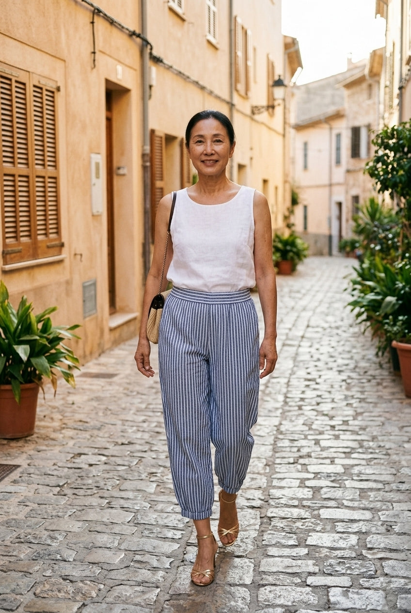 Hadewych | Striped Wide-Leg Trousers