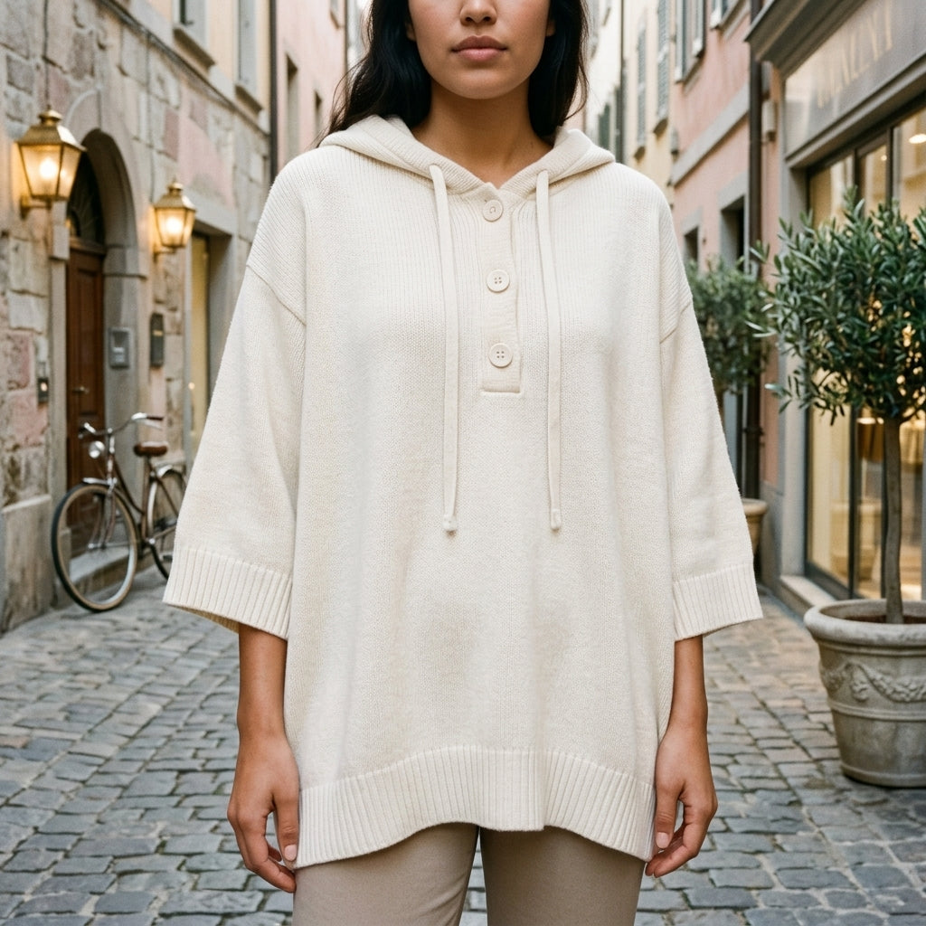 Elsa | Relaxed Hooded Knit Sweater