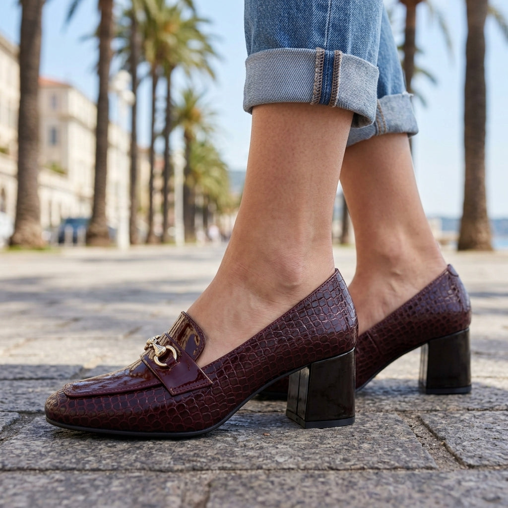 Anastasia | Patent Horsebit Loafers