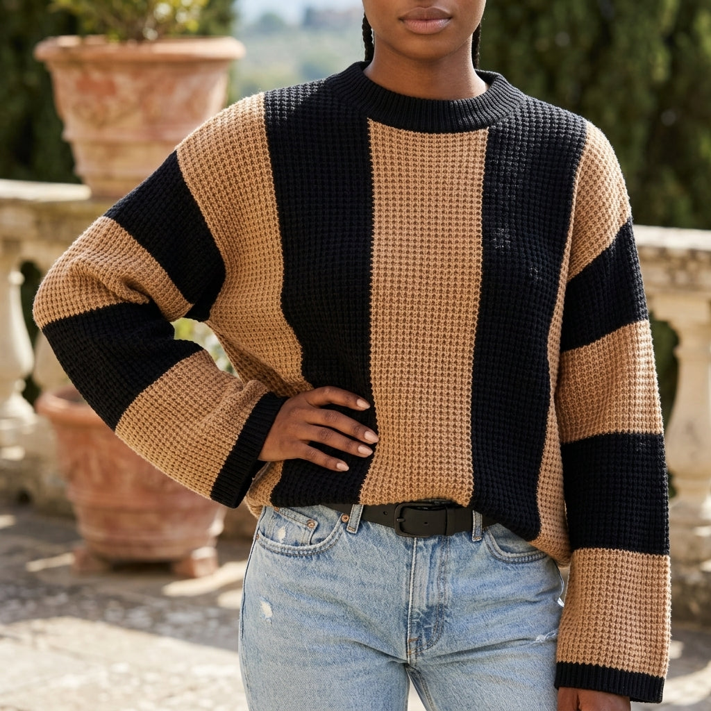 Vivya | Nylon Cotton Crew Neck Pullover