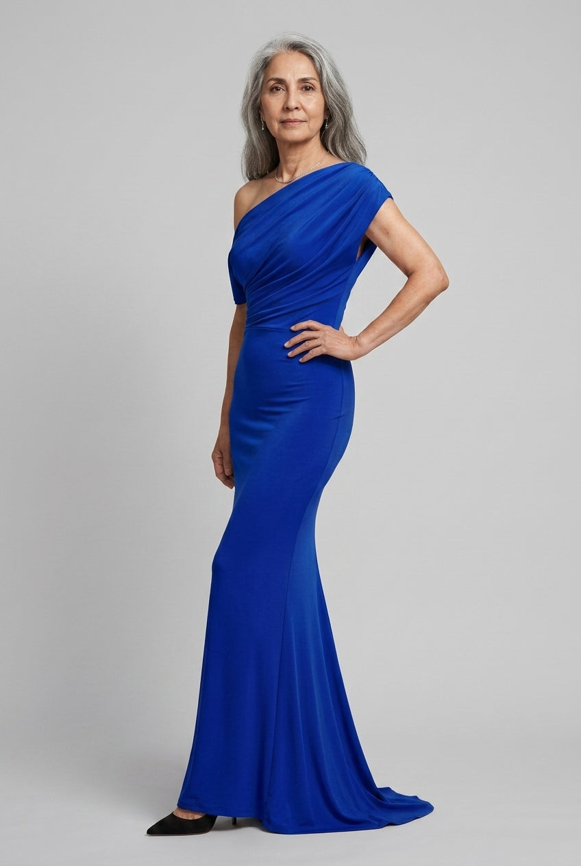 Elegant Off-Shoulder Evening Dress for Women, Bodycon Floor-Length Formal Gown, for Weddings, Galas & Special Events
