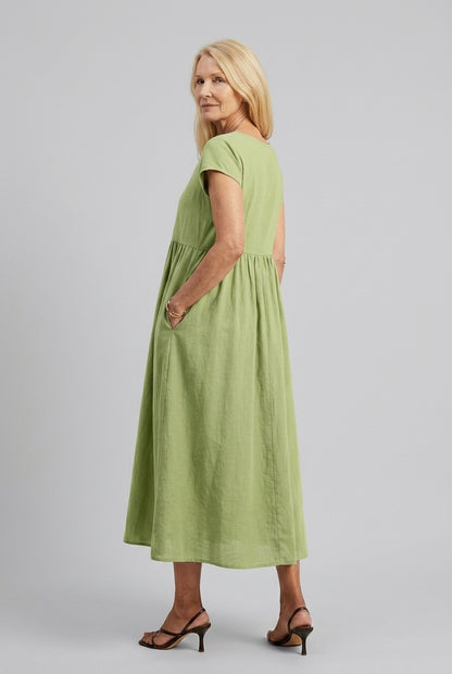 Wanda Sabelle | A-Line Midi Dress with Pockets