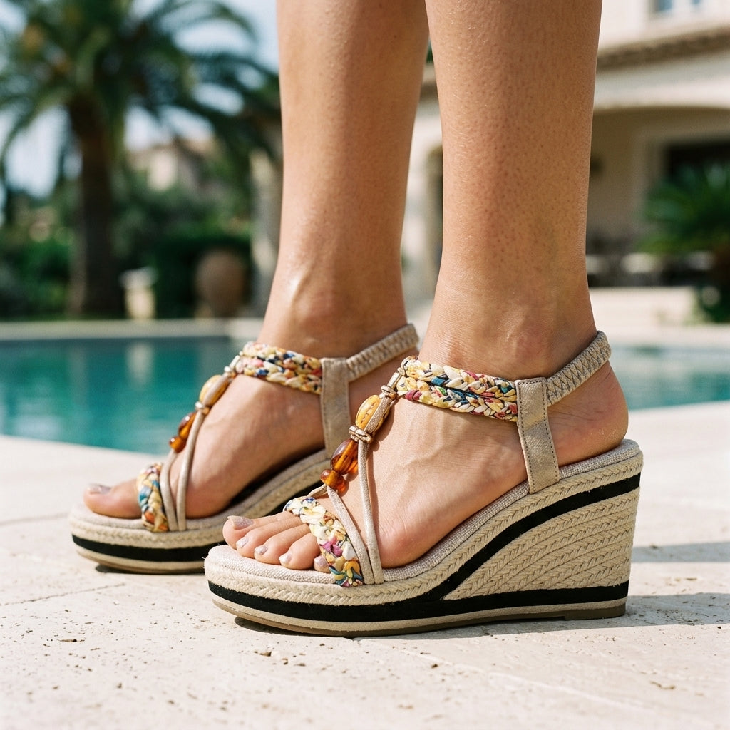 Ursuline | Braided Wedge Sandals