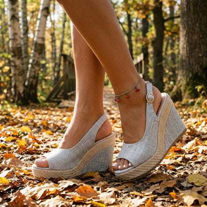 Griselda | Canvas Wedge Sandal