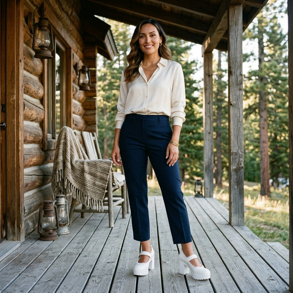 Angelique | Scalloped Buckle Platform Loafers