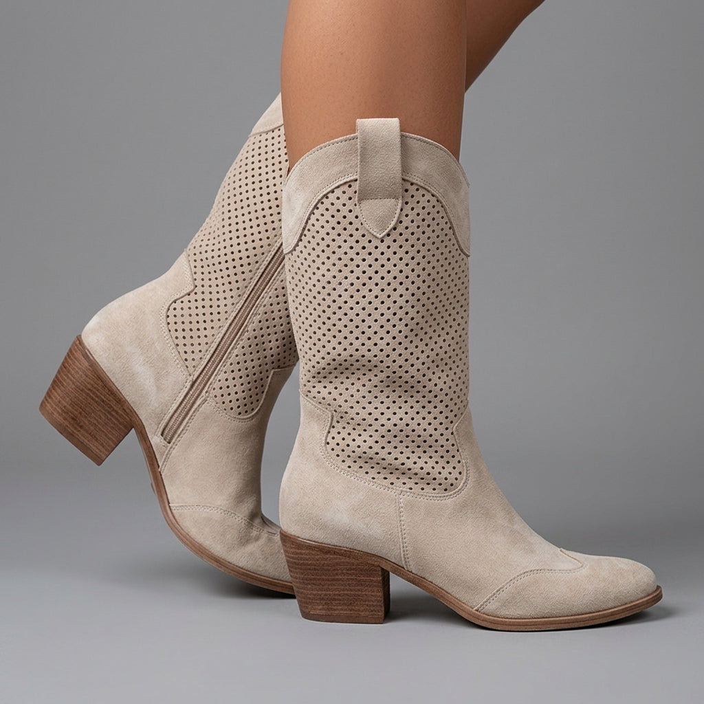 Esti | Leather-Look Western Boots