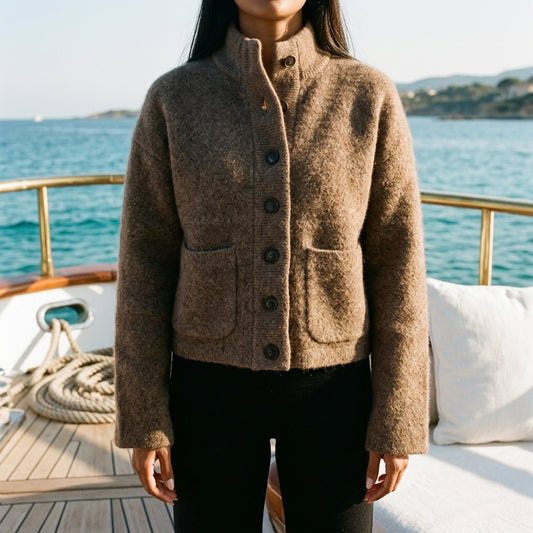 Davina | Boxy Wool Blend Cardigan