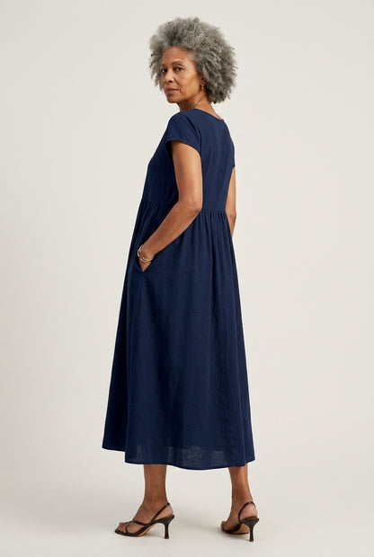 Wanda Sabelle | A-Line Midi Dress with Pockets