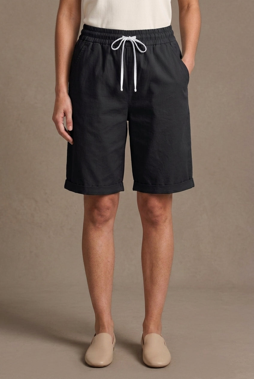Summer Women's Relaxed Cotton Shorts with Pockets