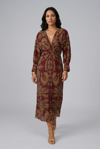 Ingeborg | Long Sleeve A-Line Maxi Dress