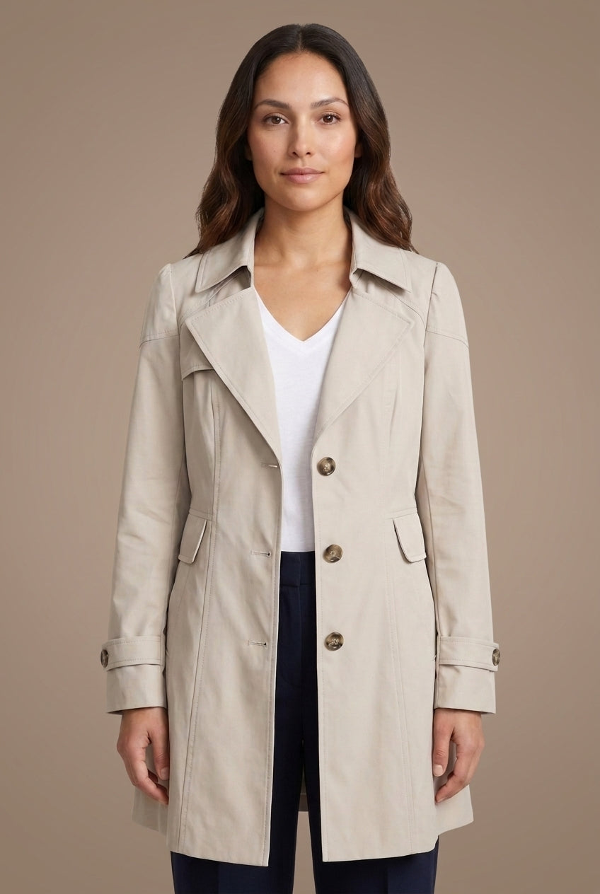 Hila | Women's Everyday Water-Resistant Tailored Rain Coat with Pockets