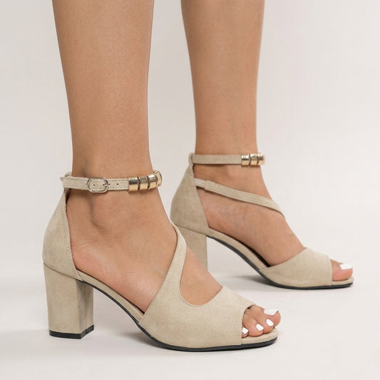 Raphaelle Ulyana | Suede Block Heel Sandal