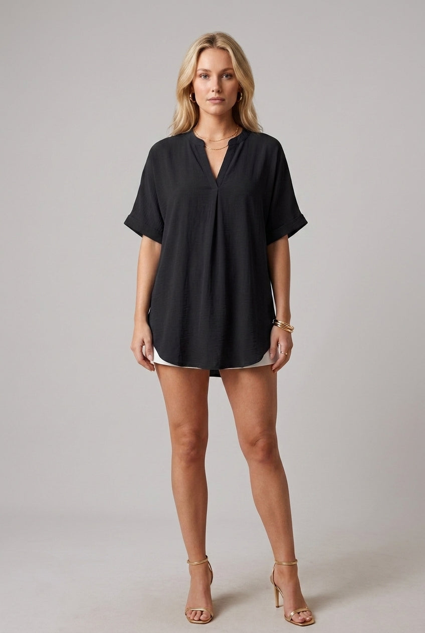 Fernanda | V-Neck Mid Sleeve Blouse